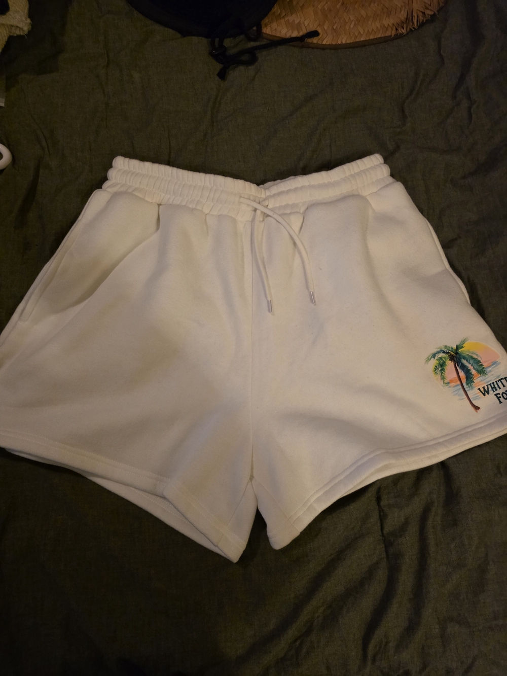 White Fox Womens Sweat Shorts Large